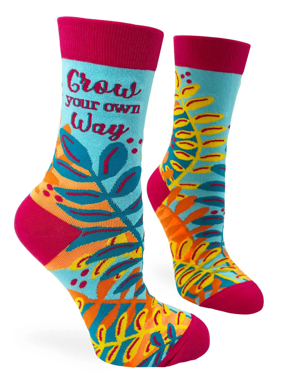 FD10 | Fabdaz Women's Novelty Crew Socks | Grow Your Own Way | Size 5-10